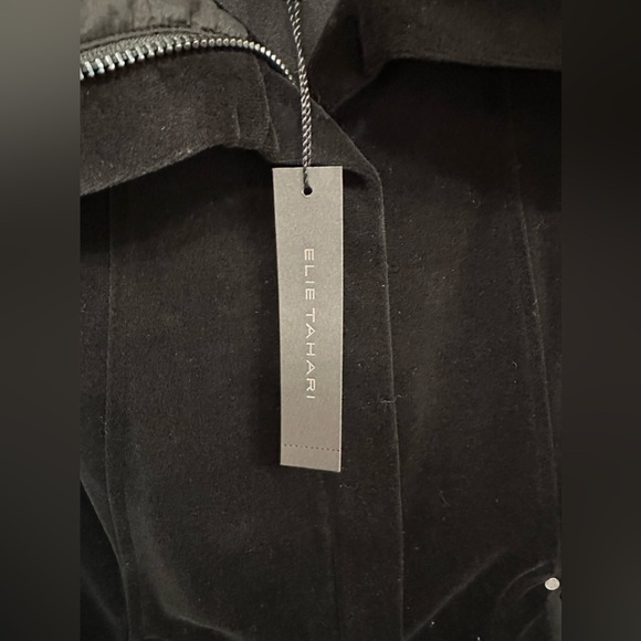 Eli Tahari Miri Jacket Black Velvet Jacket Size Small - Picture 4 of 6